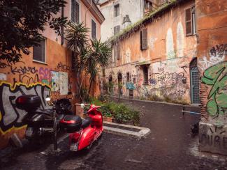 Classic Vespa in Rome