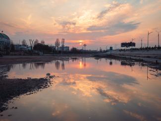 Sunset time in Bishkek