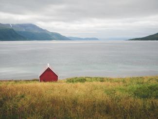 Red cabin in Norway