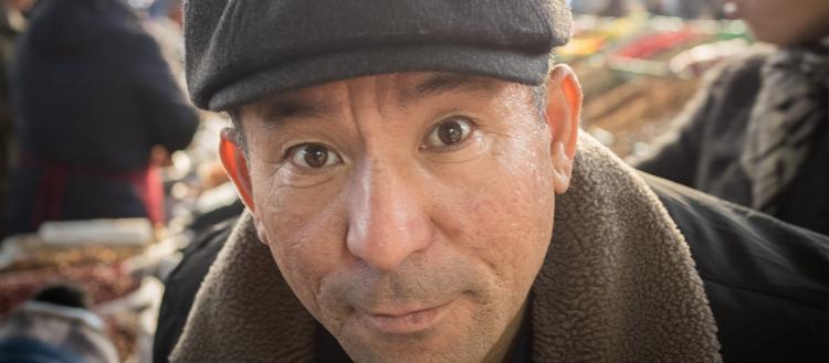 Portrait of a man in the Osh market