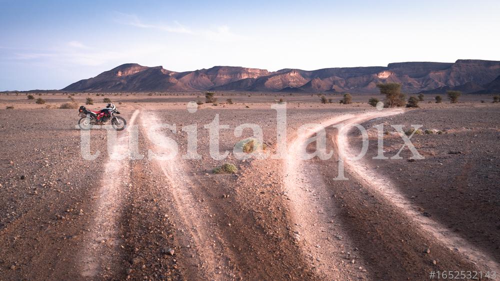 Motorbike in the desert