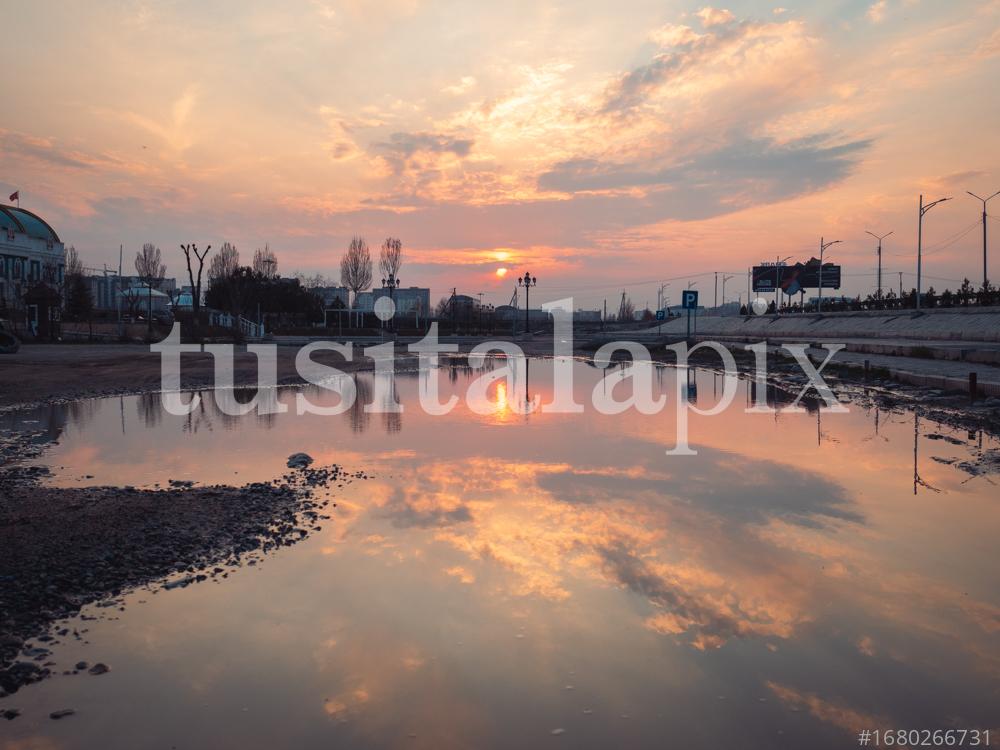 Sunset time in Bishkek